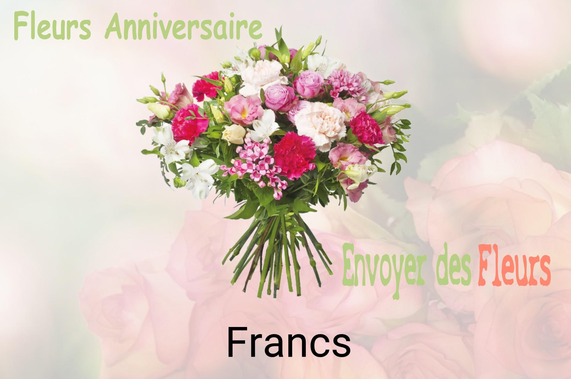 Bouquet de fleurs d’anniversaire livré à Francs